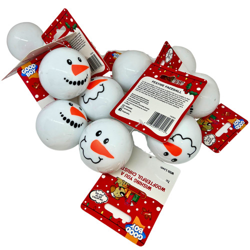 Good boy snowman faceballs - good, tpr