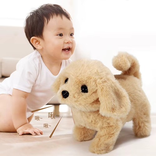 Interactive walking plush dog - interactive,