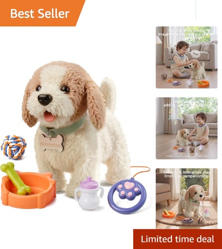 Cuddly plush electronic dog - plush,