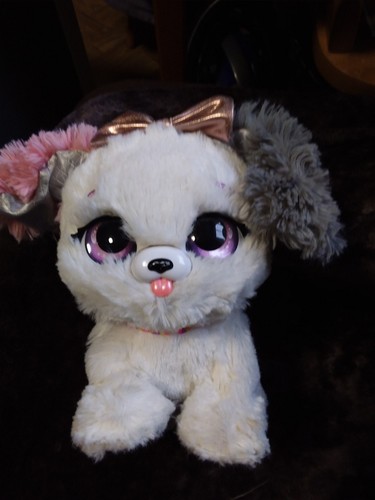 White toy dog - white, battery