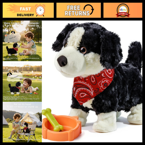 Interactive plush dog toy - plush, for